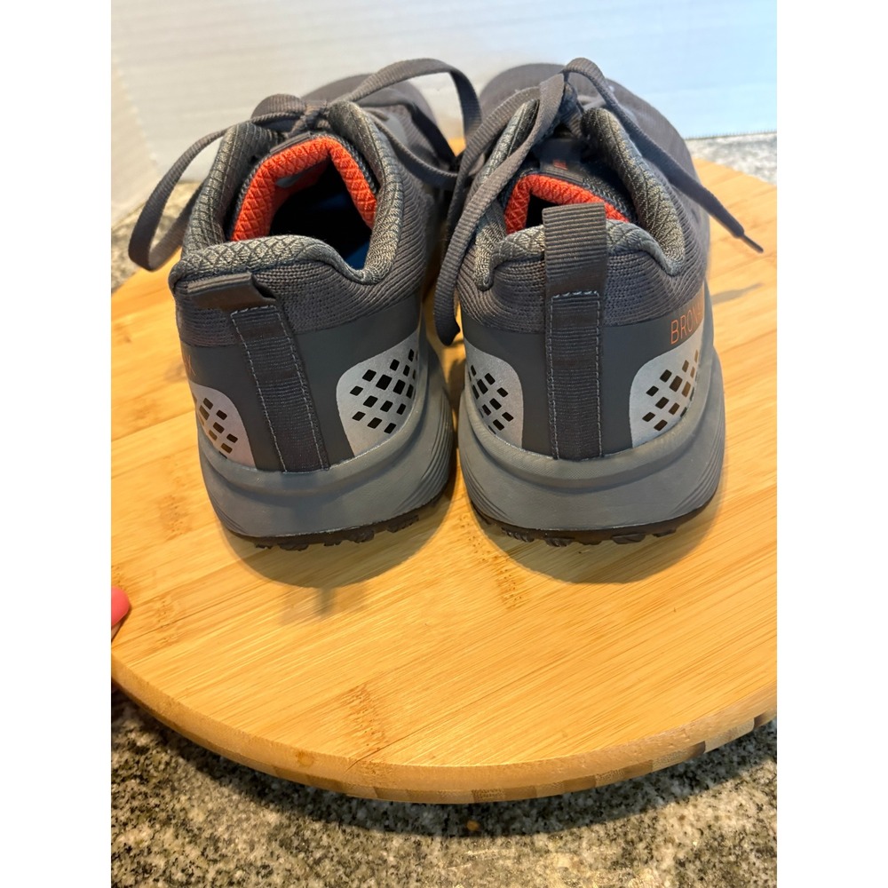 Bronax Mens Road Running Shoes Grey Orange Mesh Athletic Sneakers Size EU 42 - Picture 4 of 9
